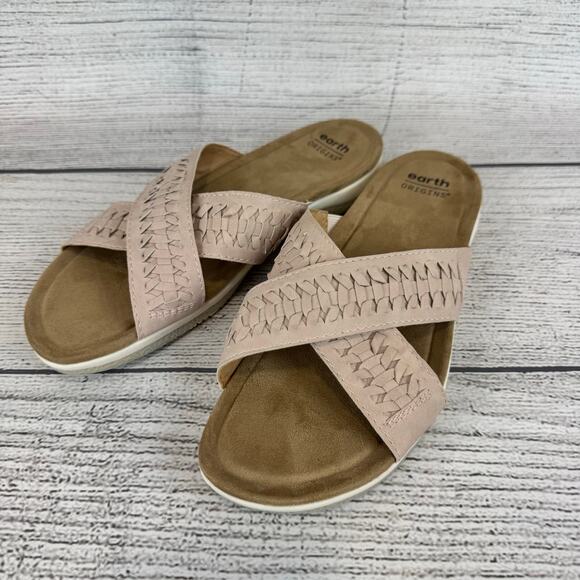 Earth Origins Women's Sue 3 Slip On Criss Cross Sandals Size 11 - Picture 1 of 10